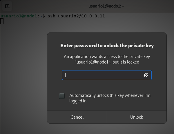 ssh en gnome